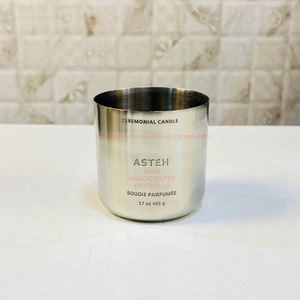 <b>Top</b> Selling Stainless Steel Brushed & Nickel Finished Candle Jar or Candle Vessel in bulk Quantity Empty Scented Candle Vessel - Product Image 5