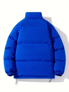 Chaqueta acolchada de invierno informal para hombre, talla grande, personalizada, impermeable, de cuero cálido con burbujas y decoración de piel, venta al por mayor - Product Image 5