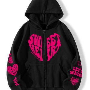 Venta caliente de diseño personalizado de las mujeres Slim Fit Puff Imprimir Sudadera con capucha de alta calidad Jersey de invierno Impreso Tallas grandes con capucha frontal - Product Image 1