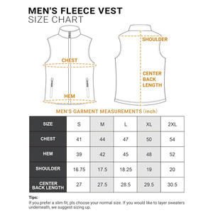 Chalecos de lana con cremallera completa para hombre con logotipo personalizado Etiqueta de impresión y bordado para senderismo Ropa de trabajo al aire libre y uniformes - Product Image 6