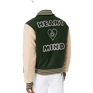 Veste universitaire d'hiver Letterman de baseball à manches personnalisées pour le collège, broderie de haute qualité Oem, vente en gros - Product Image 3