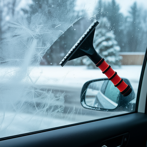 Soft Grip Green Ice Scraper with 100mm/25cm Ice Scraping <b>Edge</b> Squeegee Product Category - Product Image 3