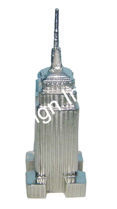 Aluminio fundido Still Bank Flatiron Building Nueva York Historic Large Silver Tower Modelo decorativo para oficina - Product Image 3