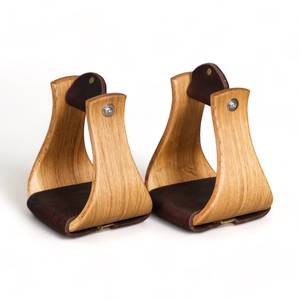 Estribos de Carreras de Caballos ecuestres personalizados de alta calidad, metal occidental y cuero de madera, seguridad, primer equipo de equitación - Product Image 1