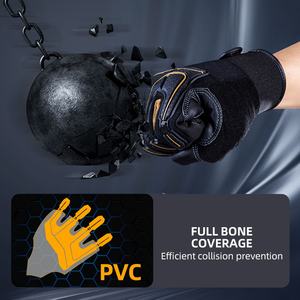 Performance Safety <b>Gloves</b> Multi-Purpose Use Touchscreen Anti-slip Anti-vibration Heavy-Duty Cow Split Leather Anti-Static - Product Image 4