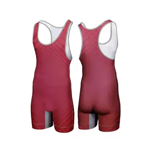 Custom Sublimated Cheap Spandex Sublimation Wrestling Singlets For Sale for women