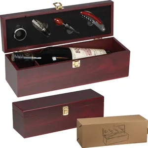 Ensemble de vin en bois personnalisé pour cadeaux de mariage par Grah - Product Image 1