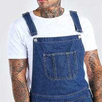 Salopette Pantalon Denim Jeans Bretelles Combinaison Pantalon Cargo Salopette Multi-poches Pour Hommes Jeans Denim Salopette Overas