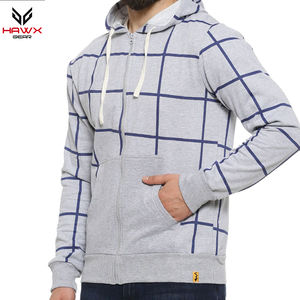 Sweat à capuche zippé pour hommes de haute qualité coton Polyester polaire hiver doublé haut à capuche meilleure vente conception à motif solide - Product Image 2