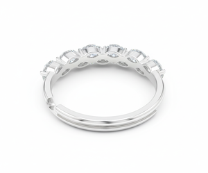 Anillo de Compromiso con Diamante Corte Marquesa para Mujer, Diamantes Naturales y Cultivados en Laboratorio - Product Image 4