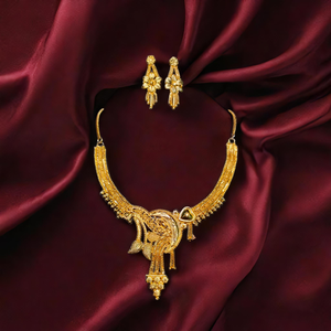 ชุดต่างหูสร้อยคอสไตล์ล่าสุดพร้อมชุบทอง22K ชุดเครื่องประดับชุดสร้อยคอต่างหู - Product Image 2