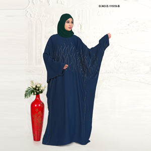 Kaftan Abaya orné de fluides, tissu Nida de qualité supérieure |   Vêtements décontractés et modestes - Product Image 2