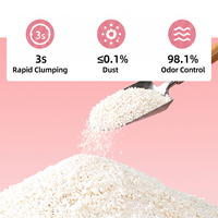 Litière pour chat en manioc, directement de l'usine, échantillon gratuit, agglomération rapide en 5 secondes, sans poussière, hautement absorbante, faible dispersion, contrôle des odeurs, vente en gros