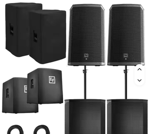 Kit de haut-parleurs professionnels CHART TOPPING ZLX-12BT 12 voies 1000W amplifiés avec deux supports et câbles - Product Image 4