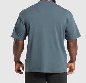 Camiseta para hombre 100% algodón, ropa informal de manga corta, estilo hip hop, para gimnasio, fitness, ropa de verano con cuello redondo. - Product Image 5