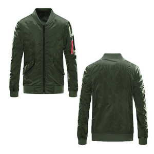 Blouson aviateur en tissu satiné personnalisé de haute qualité pour hommes Style sportif réversible à doublure thermique zippée pour les saisons d'automne et d'hiver - Product Image 6
