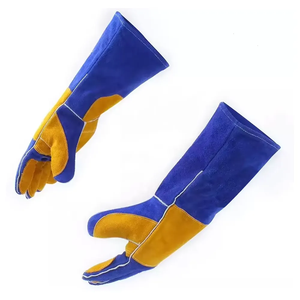 Guante de soldadura de cuero de vaca resistente a altas temperaturas soldador especial guante de trabajo antiescaldado - Product Image 1