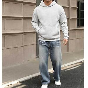 Sudadera con capucha reversible de moda con cremallera, diseño liso, capucha ajustable, ajuste cómodo, estilo urbano de tendencia, algodón ecológico - Product Image 2