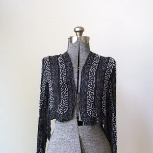 Robe fourreau élégante pour femmes grandes tailles en polyester avec paillettes, perles et broderies, veste pour soirée, cocktail, club, bal de promo - Product Image 1