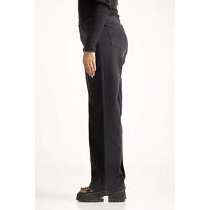 กางเกงยีนส์ขากว้างผู้หญิง ดีไซน์เรียบง่าย พิมพ์ลาย ระบายอากาศได้ดี กางเกงลำลองทรงหลวม WM-JNS-WS24-008 ไซส์ XL ทรงหลวม - Product Image 3