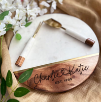 Planche à découper ronde en bois écologique et durable avec poignée, facile à nettoyer et compatible lave-vaisselle