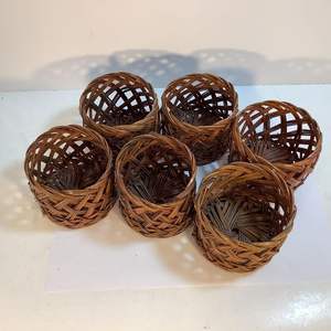 Best-Selling Handmade Rattan <b>Rack</b> for <b>Wine</b> <b>Glass</b> Display Resin-Coated Rustic Design Tumbler <b>Wine</b> Bottle Holder for Home Use - Product Image 3