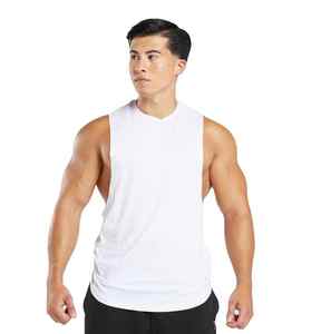 Camiseta sin mangas para hombre hecha a medida sin mangas con cuello redondo y diseño OEM para hombre - Product Image 1