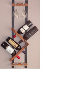 ชั้นวางไวน์เหล็กวินเทจ สไตล์อินดัสเทรียล งานโลหะ สำหรับบาร์ ห้องเก็บไวน์ แขวนผนัง - Product Image 3