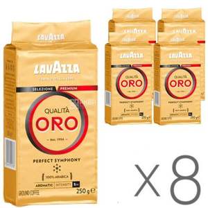 Café moulu Lavazza Qualita Oro 250g, paquet de 20, saveur corsée, arôme intense, idéal pour la préparation quotidienne et les amateurs de café - Product Image 1