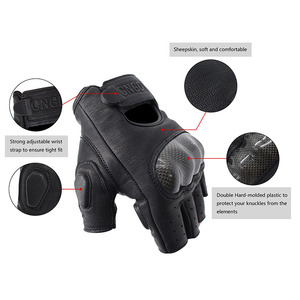 Guantes de seguridad de nitrilo antiimpacto transpirables Guantes protectores de mano mecánicos antiimpacto de cuero y ropa de trabajo TPR - Product Image 5