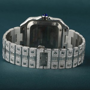 VVS Clarity Moissanite Diamond Watch Unisex 925 Sterling Silver Two Tone Movement Joyería de moda - Product Image 4