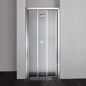 Juego de Baño de 90 CM con Tres Puertas Transparentes con Nicho para Ducha en Forma de Estrella - Product Image 1