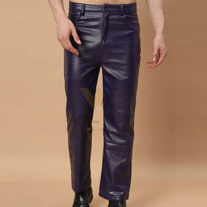 Pantalones de Cuero para Hombre, Elegantes y con Ajuste Elástico, Capa Interior Transpirable, Acabado Duradero, Diseño Ligero, Ideales para la Moda - Product Image 5