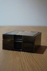 Dessous de verre HORN de haute qualité pour sous-verres carrés et en forme de corne de buffle faits à la main de corne de buffle polie vendant une qualité supérieure - Product Image 2