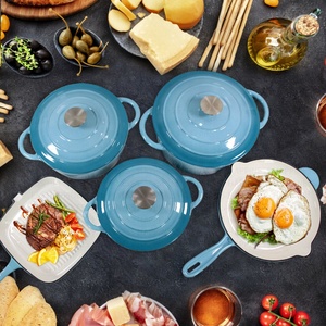 Casserole <span class=keywords><strong>en</strong></span> <span class=keywords><strong>Fonte</strong></span> Émaillée de Cuisine <span class=keywords><strong>pour</strong></span> Points de Vente d'Usine - Ensemble de Batterie de Cuisine <span class=keywords><strong>en</strong></span> Promotion - Product Image 2