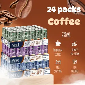 Kaffee Getränke aus Kalbguss VINUT | 280 ml 24-Tage-Verpackung, trinkbereit, extra stark, weich, bio, kostenlose Probe, Großhandel Lieferant