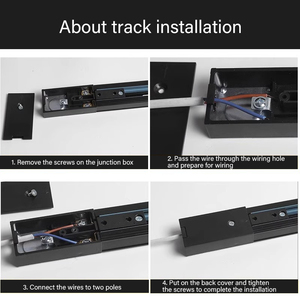 Thiết kế hiện đại 2/3/4 dây nhôm theo dõi đường sắt nhẹ dài 1.5m 1m 2M dẫn đường sắt theo dõi trong đồng trắng và đen - Product Image 3