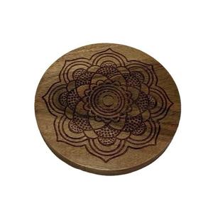 Dessous de verre pour le thé au design moderne personnalisé Dessous de verre décoratifs durables de forme ronde Dessous de verre en bois d'acacia pour la publicité - Product Image 6