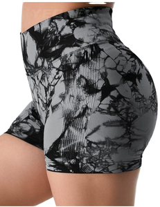 Pantalones cortos de gimnasia personalizados de cintura alta para mujer, 25 colores, pantalones cortos atléticos de poliéster transpirable para yoga y ciclismo, botín para correr - Product Image 4