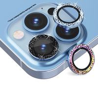 Protector de Lente de Cámara de Vidrio Óptico de Diamante Premium para iPhone, Varios Colores y Patrones Disponibles, Artículo Individual, Guangzhou