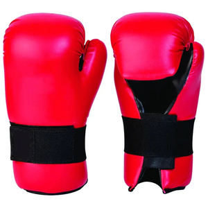 Guantes de boxeo de Karate de mano abierta de calidad profesional Semi-Contacto Taekwondo Artes marciales Guantes de boxeo de cuero al por mayor - Product Image 4