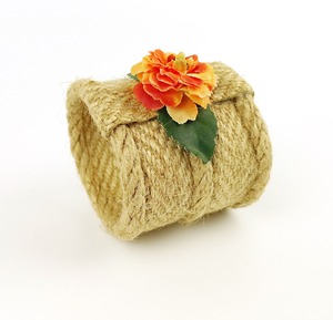 Anneau de serviette en jute jaune orange vif pour le style de café de plage côtière et la décoration de table de restaurant moderne, vente en gros en provenance d'Inde - Product Image 5