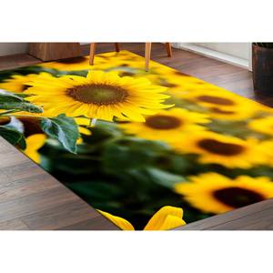 Tapis imprimé en 3D motif tournesol jaune, grand tapis épais, cadeau personnalisé, avec poils doux - Product Image 4