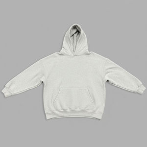 Sweat-shirt à capuche pour femme 100% coton, poids lourd, surdimensionné, épaules tombantes, style hip-hop, vêtements décontractés quotidiens pour l'hiver - Product Image 3