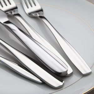 Ensemble de couverts plaqué argent de haute qualité en acier inoxydable manche en bois et résine ensemble de couverts de luxe design en couverts - Product Image 2