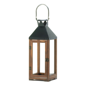 Linternas colgantes de metal de estilo decorativo antiguo con paneles de vidrio transparente Decoración para el hogar y el jardín - Product Image 3