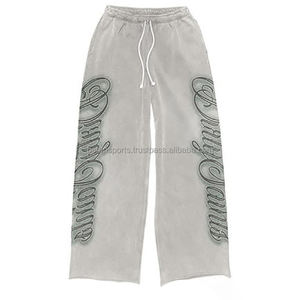 Ensemble de survêtement unisexe décontracté en molleton de coton épais respirant de 340 grammes, imprimé, avec sweat à capuche et pantalon de jogging - Product Image 5