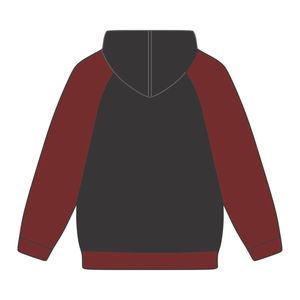 Sweat à capuche noir KAP Année de fondation, manches raglan bordeaux, mélange de coton, vêtements de fraternité grecque Divine Nine HBCU Greek - Product Image 3