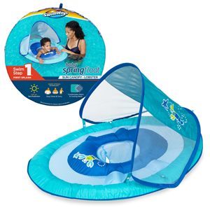 Flotador de natación para bebés SwimWays con parasol, anillo de natación inflable original, listo para enviar. - Product Image 1