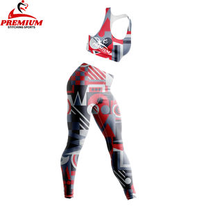 Conjunto de yoga deportivo acanalado de alta elasticidad, Sujetador deportivo transpirable y mallas, conjunto de gimnasio para mujer - Product Image 3